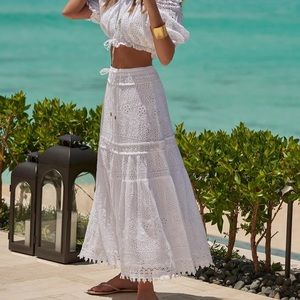 melissa odabash ALESSIA WHITE MAXI SKIRT